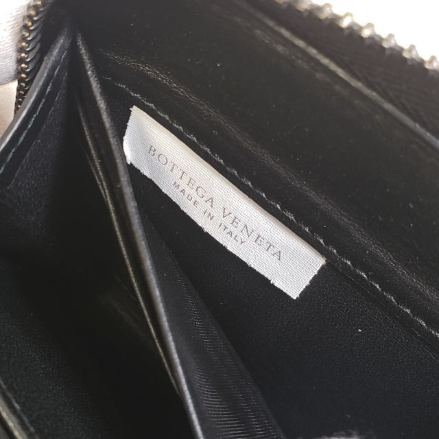 ボッテガヴェネタ ☆ イントレチャート レザー ラウンドジッパー 長財布 伊製