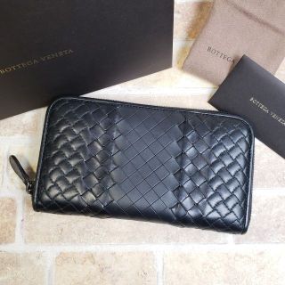 ボッテガヴェネタ(Bottega Veneta)のボッテガヴェネタ ☆ イントレチャート レザー ラウンドジッパー 長財布 伊製(財布)