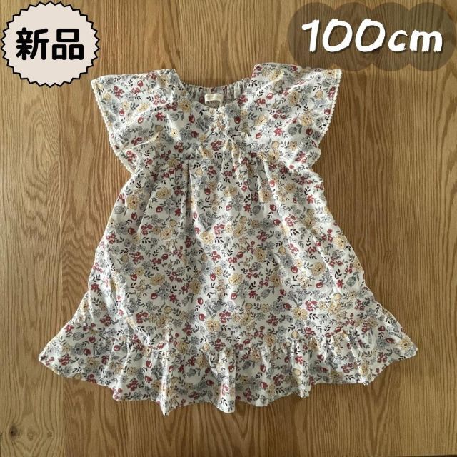 Biquette Club(ビケットクラブ)の新品☀︎夏物☀︎花柄ワンピース　ビケットクラブ　女の子100cm キッズ/ベビー/マタニティのキッズ服女の子用(90cm~)(ワンピース)の商品写真