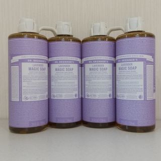 ドクターブロナー(Dr.Bronner)のドクターブロナー  マジックソープ  ラベンダー 739mI ×4本(ボディソープ/石鹸)