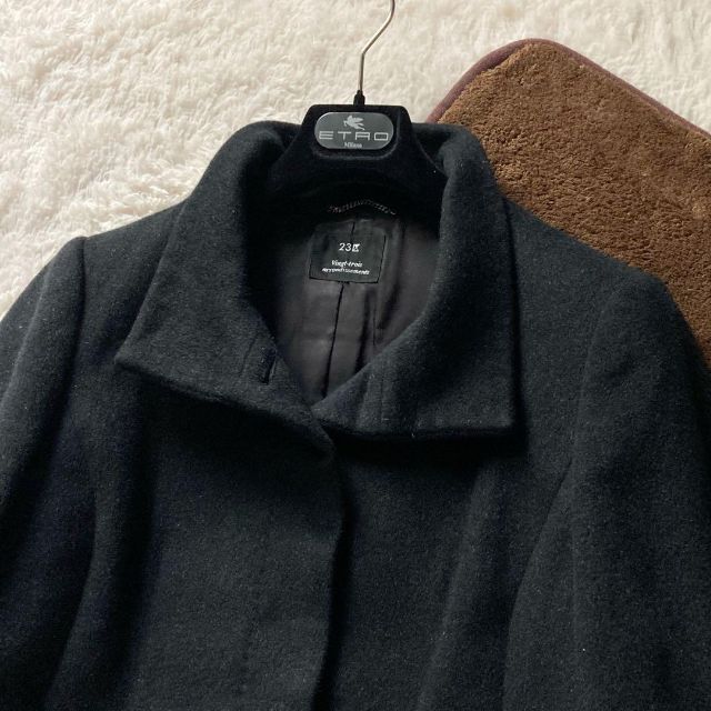【NEW YORKER】アンゴラ　スタンドカラー　コート　高級　大きいサイズ　美