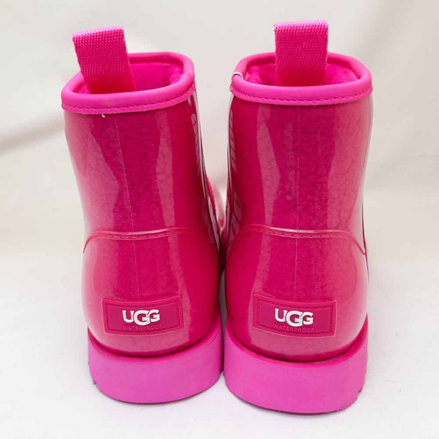 UGG(アグ)の新品 UGG アグ CLASSIC CLEAR MINI ピンク 25.0cm レディースの靴/シューズ(レインブーツ/長靴)の商品写真