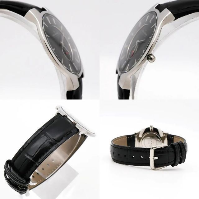 SKAGEN(スカーゲン)の《一点物》SKAGEN 腕時計 ブラック レザー クォーツ ラウンド メンズの時計(腕時計(アナログ))の商品写真