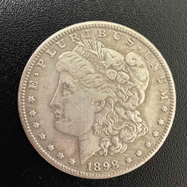 1ドルモーガン・ダラー銀貨　エ・プルリ　1898年　美品