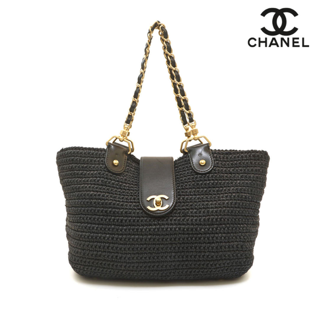 シャネル CHANEL ストロー チェーン ハンドバッグ