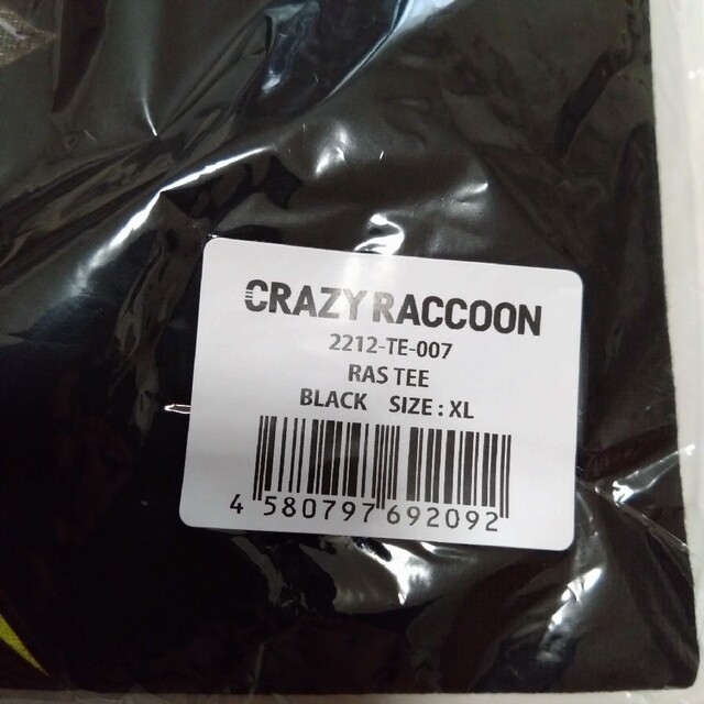 RAS Tシャツ L　Crazy raccoon