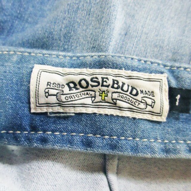 ROSE BUD(ローズバッド)のローズバッド スカート デニム タイト ひざ丈 ハイウエスト ストレッチ 1 青 レディースのスカート(ひざ丈スカート)の商品写真