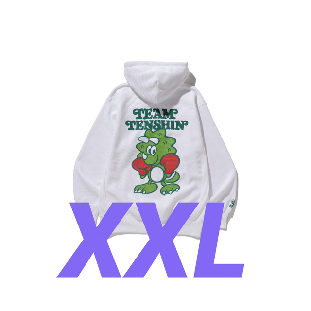 ポイント2倍 TEAM TENSHIN VERDY ケラップ HOODIE ホワイト Lサイズ