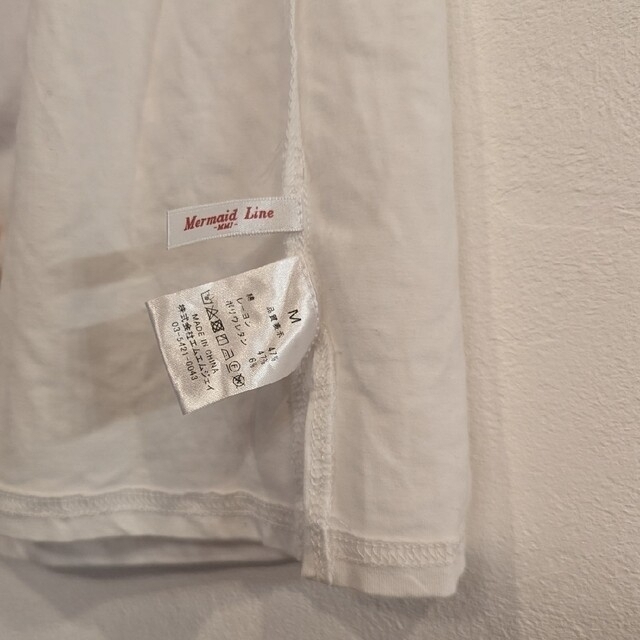 KAHIKO(カヒコ)の白Ｔシャツ　　mermaid line レディースのトップス(Tシャツ(半袖/袖なし))の商品写真