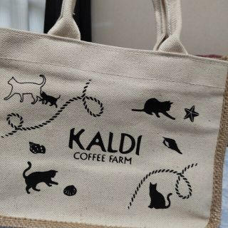 カルディ(KALDI)の猫ちゃん柄トートバッグ(トートバッグ)