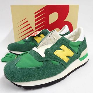 ニューバランス(New Balance)の【未使用】ニューバランス M990V1 スニーカー 28.5cm グリーン/イエロー M990GG1(その他)