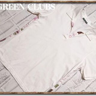 グリーンクラブ(GREEN CLUBS)のグリーンクラブ　刺繍入りカットポロシャツ　白(ポロシャツ)