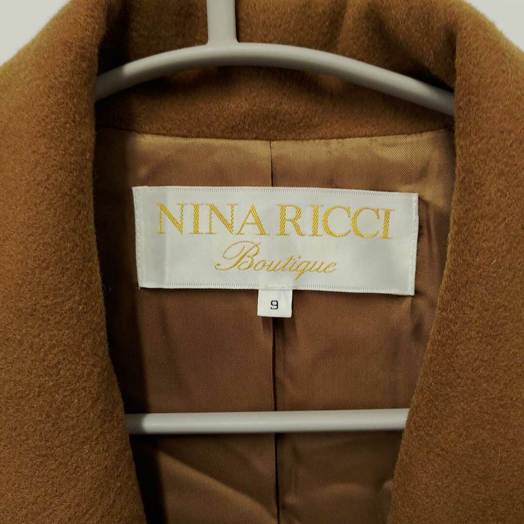 NINA RICCI   ニナリッチ カシミヤ％ ロングコート 9号 ブラウン