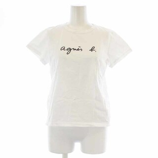 アニエスベー(agnes b.)のagnes b. Tシャツ カットソー プルオーバー 半袖 ロゴ T2 M 白(Tシャツ(半袖/袖なし))