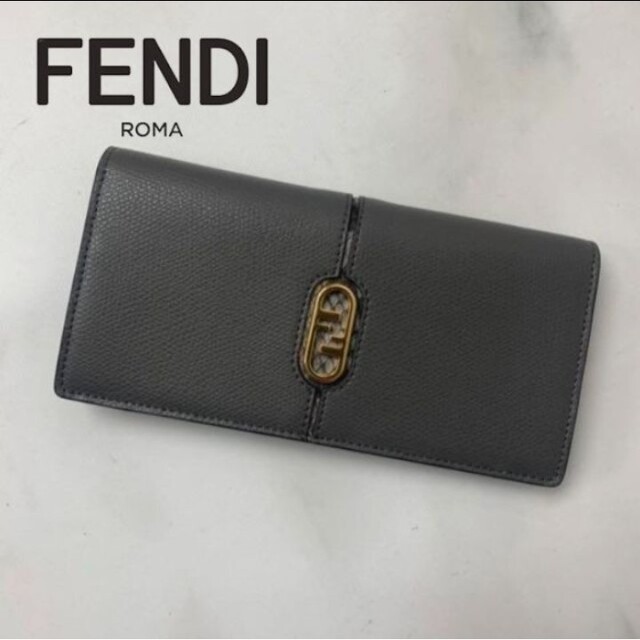 FENDI フェンディ新品 新作 パイソン レザー ダークグレー 長財布 | フリマアプリ ラクマ
