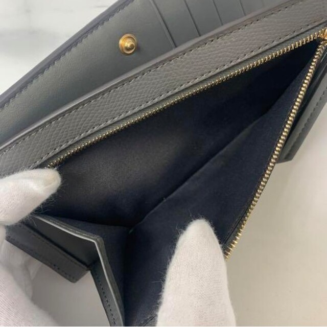 FENDI フェンディ新品 新作 パイソン レザー ダークグレー 長財布