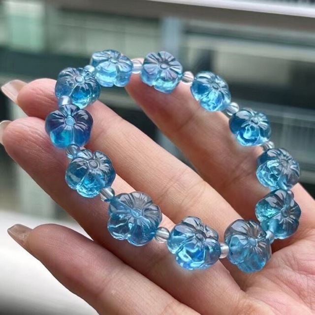 ⭐︎【天然】アクアマリン ブレスレット 13mm