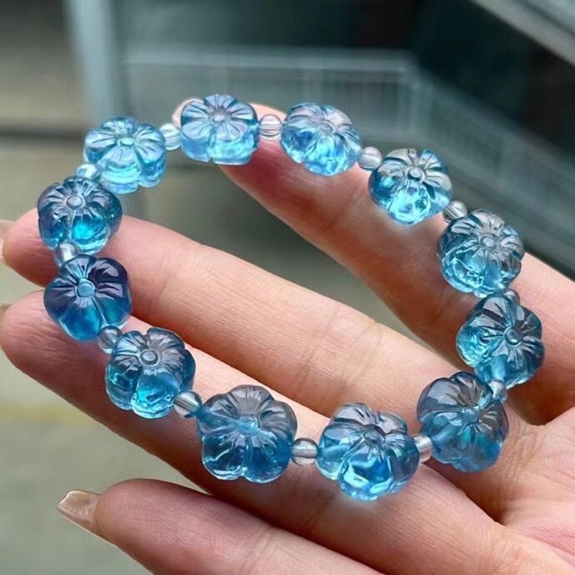 ⭐︎【天然】アクアマリン ブレスレット19.5g-