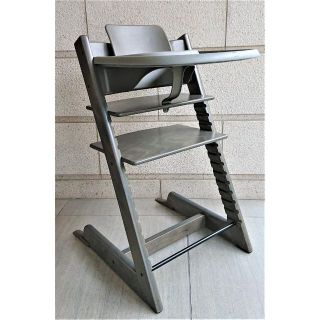 ストッケ(Stokke)の【極美品】ストッケ　トリップトラップSN.6～　ベビーセット＆トレイ付(その他)