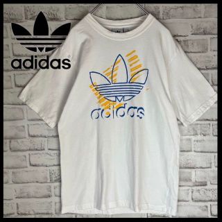 アディダス(adidas)の【レアデザイン】アディダス⭐︎センターロゴ半袖Tシャツ　ストリート系　M140(Tシャツ/カットソー(半袖/袖なし))