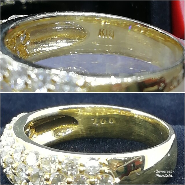 K18✨ダイヤ1.00ct✨パヴェリング✨指細さまは薬指☆指ぽちゃ K18✨ダイヤ1.00ct✨パヴェリング✨指細さまは薬指☆指ぽちゃ