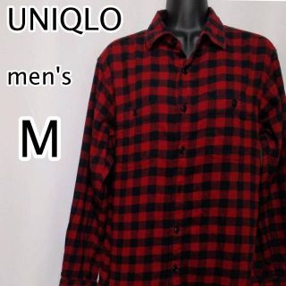 ユニクロ(UNIQLO)のUNIQLO　メンズ　チェック　シャツ　M 　長袖(シャツ)