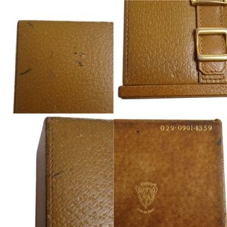 Vintage グッチ GUCCI ケース ペン立て スタンドケース 小物入れ ゴールド金具 レザー ゴールドクレストタグ イタリア製 ブラウン