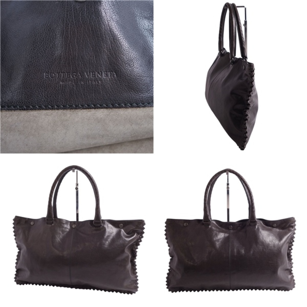 Bottega Veneta(ボッテガヴェネタ)の美品 ボッテガヴェネタ BOTTEGA VENETA バッグ トートバッグ ビジネスバッグ イントレチャート カーフレザー カバン メンズ ブラウン メンズのバッグ(トートバッグ)の商品写真