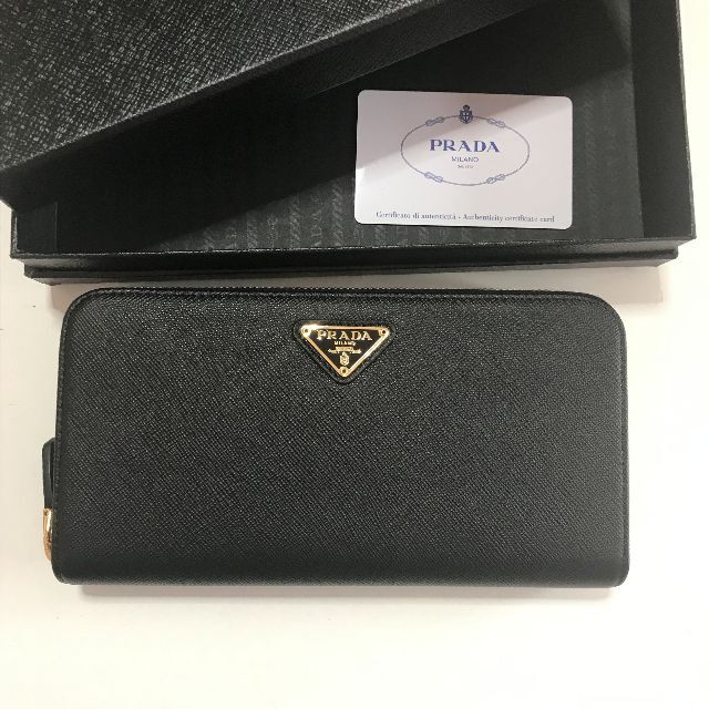 PRADA - プラダ 長財布 三角ロゴ トライアングル ラウンドジップ