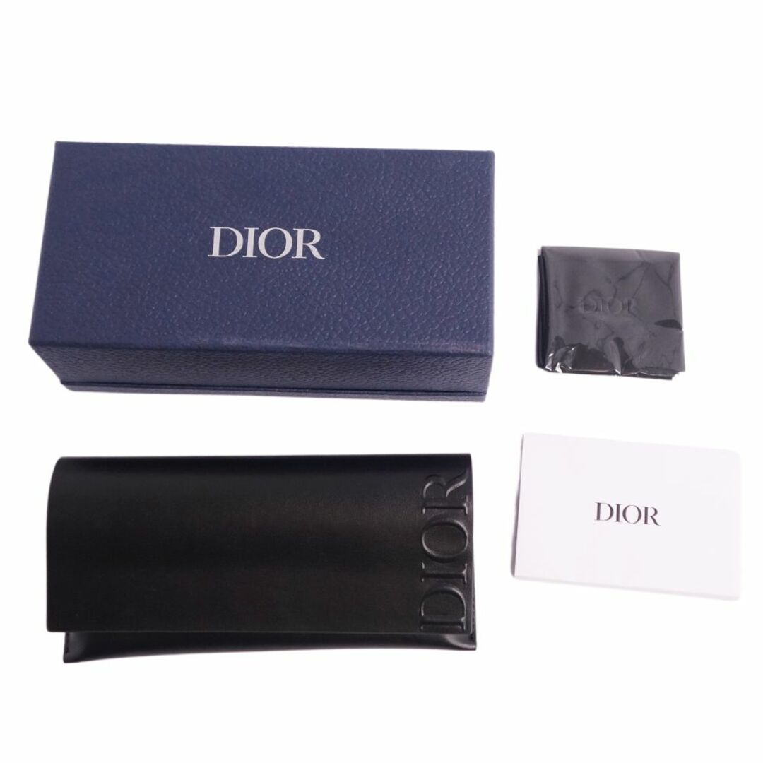 極美品 ディオールオム DIOR HOMME サングラス アイウェア B1F8 メンズ イタリア製 55口22 ゴールド/ブラウン