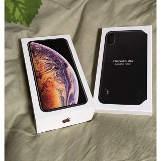 雪さま専用　iPhoneXS Max 512GB Gold 純正レザーケース付(スマートフォン本体)