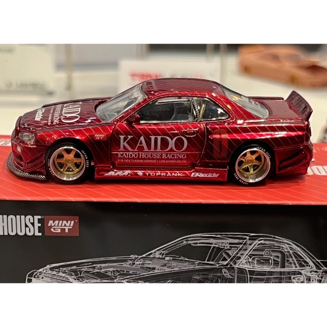 取寄商品 1/64 MINI GT 街道ハウス Works V2 日産 GT-R R34 - 通販