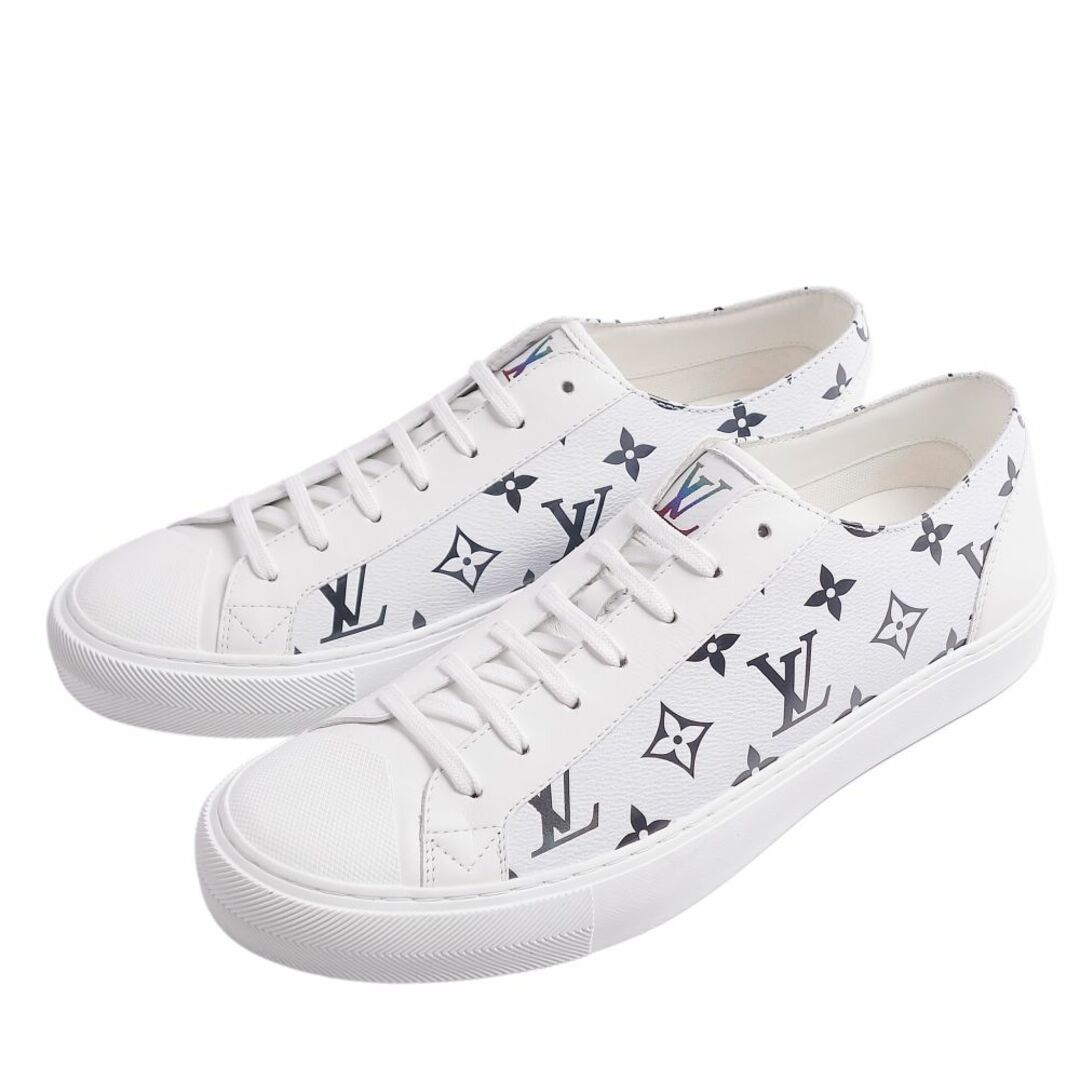 未使用 ルイヴィトン LOUIS VUITTON スニーカー タトゥーライン モノグラム カーフレザー シューズ 靴 メンズ イタリア製 8(26.5cm相当) ホワイト