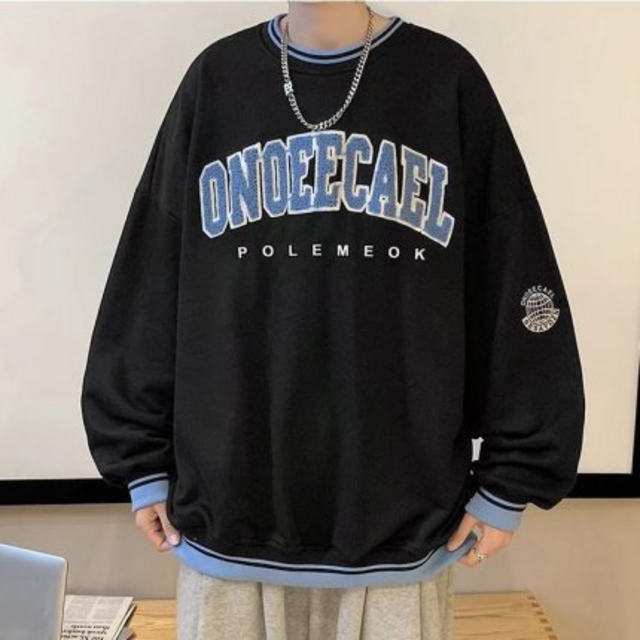新品・未使用】韓国 メンズ 秋冬 スポーティー トレーナー 長袖