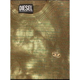 ディーゼル(DIESEL)のDIESEL カーキ タイダイ柄 リブ半袖カットソー(Tシャツ(半袖/袖なし))