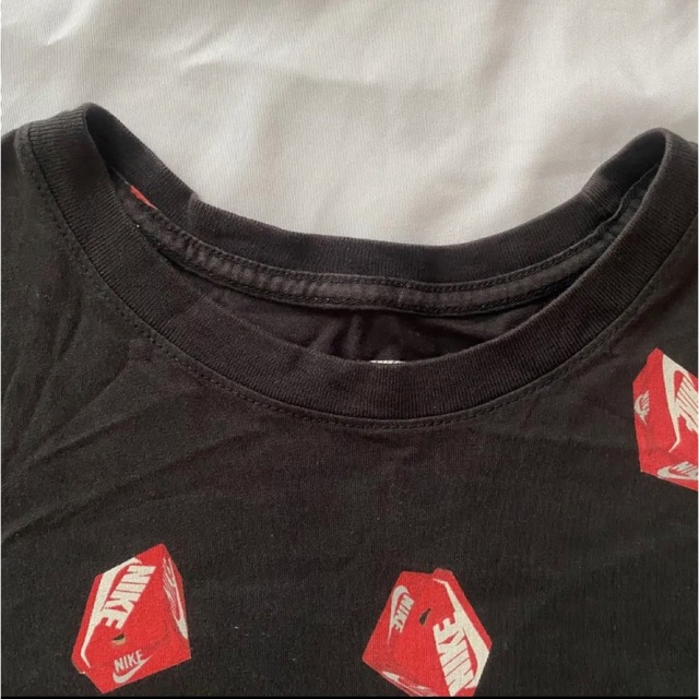 ナイキ NIKE シューズボックス 総柄 半袖 Tシャツ 黒 ブラック Lサイズ