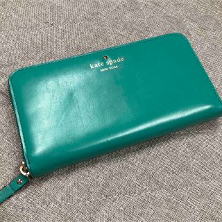 ケイトスペードニューヨーク(kate spade new york)のkate spade ケイトスペード 美品 ラウンドファスナー 長財布(財布)