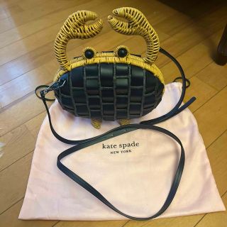 ケイトスペードニューヨーク(kate spade new york)の美品kate spadeWickerShellyCrabカニ型2wayかごバッグ(かごバッグ/ストローバッグ)