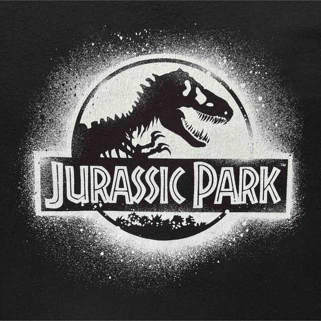 ジュラシックパーク ムービーTシャツ 恐竜 スピルバーグ　ブラック　XLサイズ