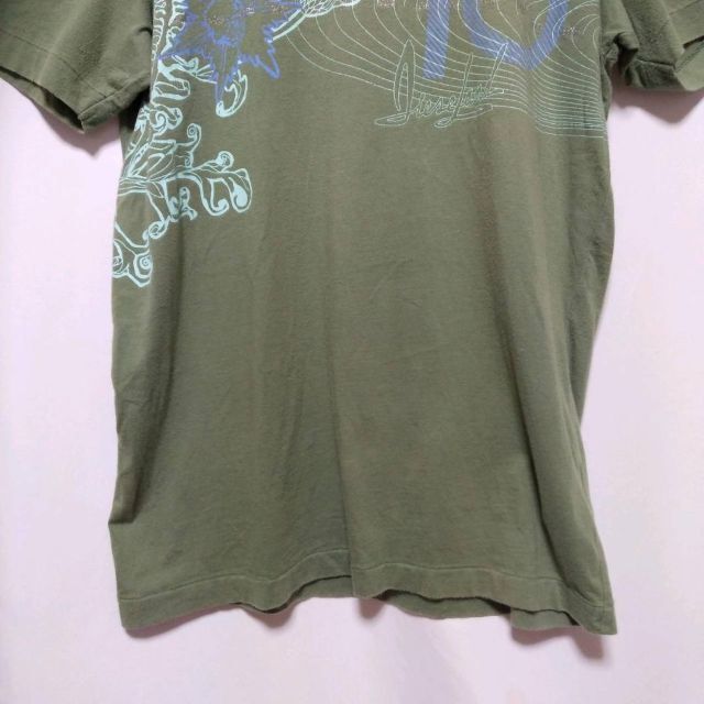 DIESEL(ディーゼル)のDIESEL メンズ　Mサイズ　Tシャツ　　半袖　プリント　カーキ　春夏 メンズのトップス(Tシャツ/カットソー(半袖/袖なし))の商品写真