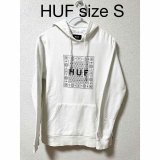 ハフ(HUF)のHUF ハフ パーカー 白 ホワイト トップス プルオーバー ハフロゴ S(パーカー)