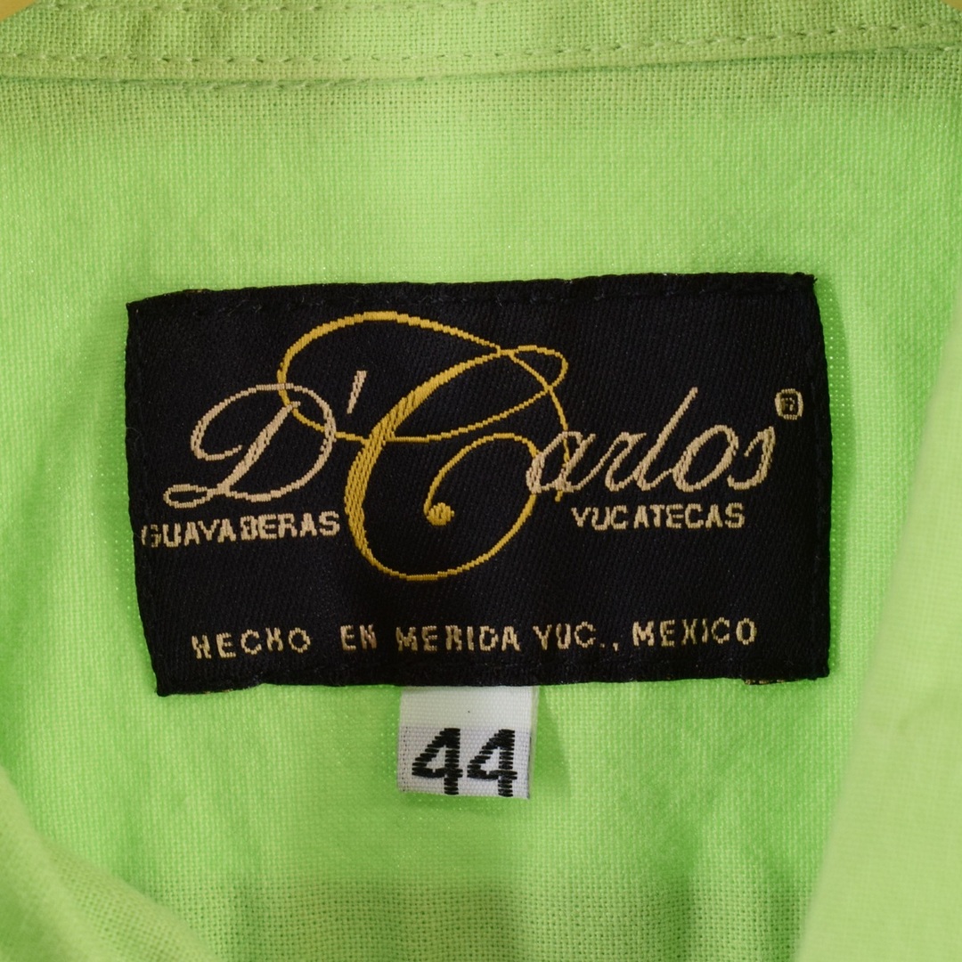645cm肩幅GUAVABERAS YUCATECAS 半袖 メキシカンシャツ キューバシャツ メンズL /eaa339080