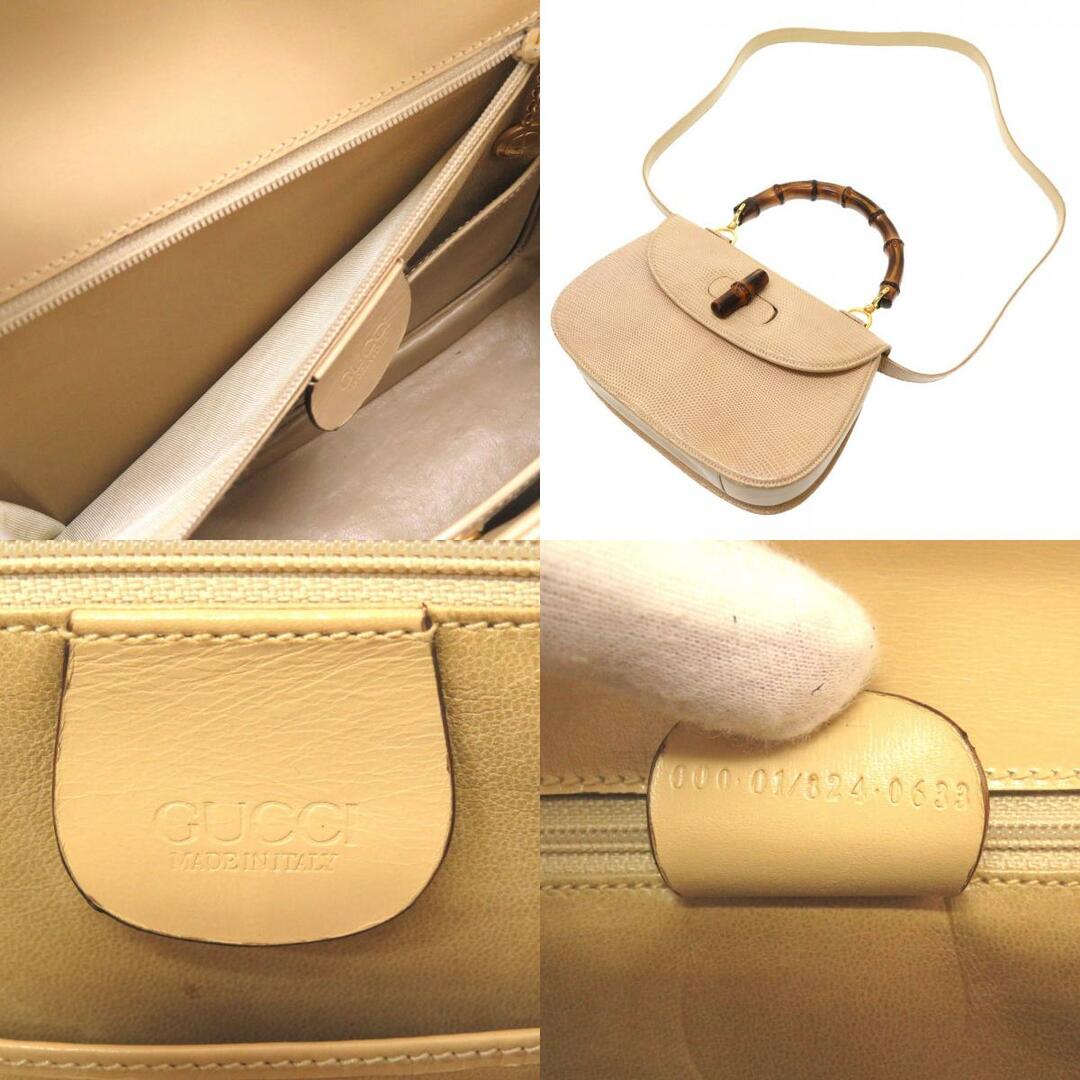 Gucci - 美品 グッチ バンブー リザード ベージュ 000 01 824 0633