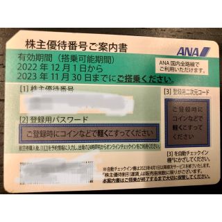 エーエヌエー(ゼンニッポンクウユ)(ANA(全日本空輸))のANA 全日空　優待券(航空券)