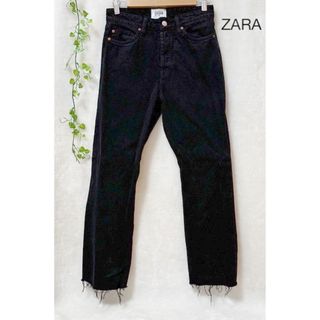 ザラ(ZARA)のZARA ザラ　ZARAデニム　ザラブラックデニム　切りっぱなし　ザラレディース(デニム/ジーンズ)