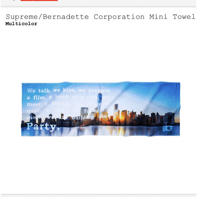 Supreme/Bernadette Corporation MiniTowel
