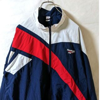 Reebok　リーボック　ナイロンジャケット　3XL レッド　ブラック　ビッグ