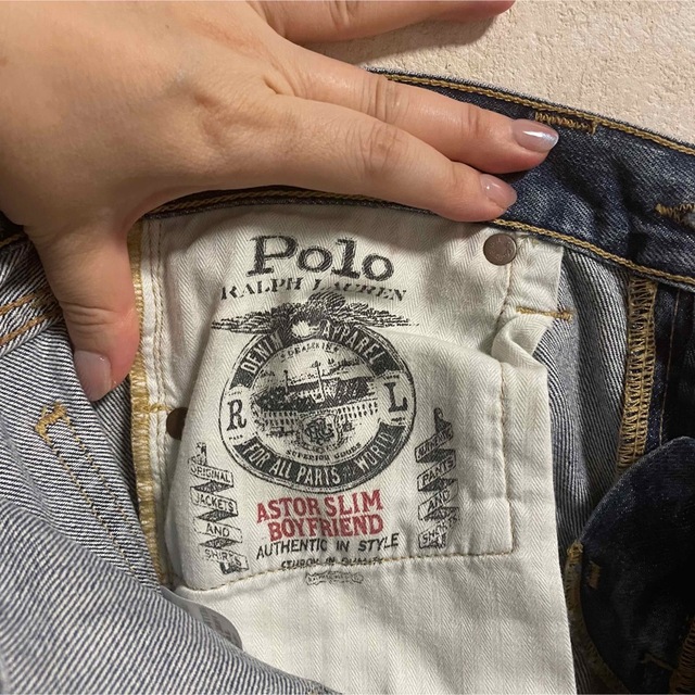 POLO RALPH LAUREN ダメージ加工 ペイントジーンズ サイズ25