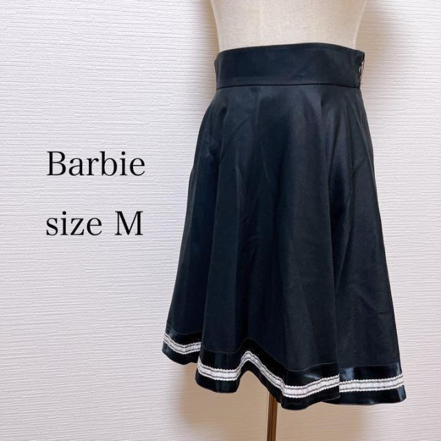 Barbie(バービー)のBarbie バービー フレアスカート ミニ丈 ブラック サイズM レディースのスカート(ミニスカート)の商品写真