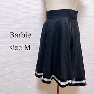 バービー(Barbie)のBarbie バービー フレアスカート ミニ丈 ブラック サイズM(ミニスカート)